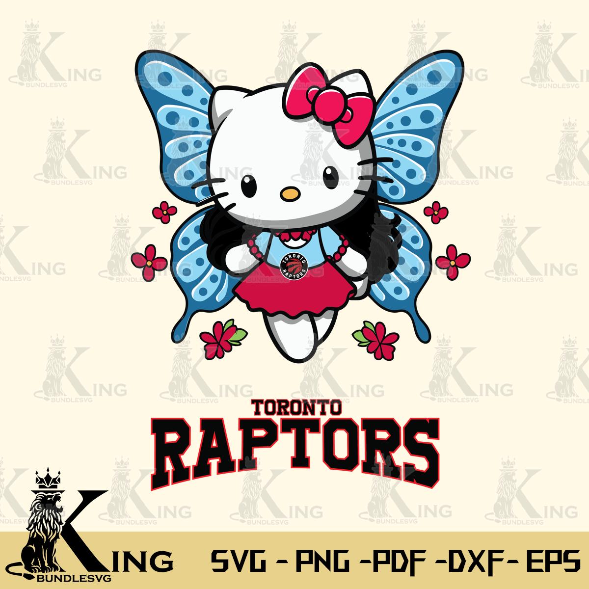 Toronto Raptors Butterfly Kitty Charm Svg Eps Dxf Png File, Digital Download