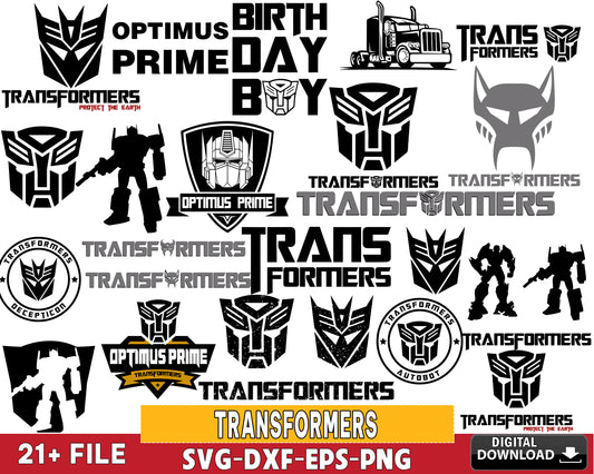 Transformers svg, Transformers logo, optimus prime svg, autobot svg, decepticon svg, megatron svg, Transformers bundle SVG DXF EPS PNG , for Cricut, Silhouette, Digital download ,Instant Download