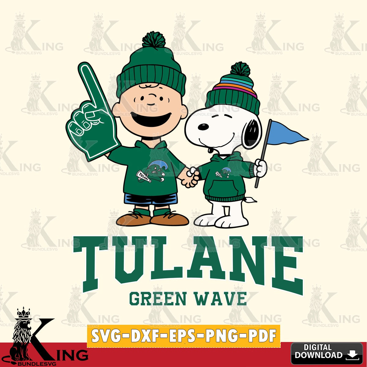 Tulane Green Wave Peanuts Fan Gear SVG, Cricut, Cut file , Digital Download , Instant Download, Peanuts svg, NCAA svg, Football svg, Sport svg