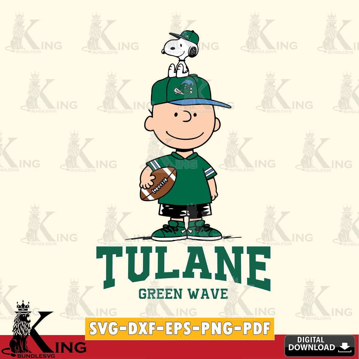 Tulane Green Wave Peanuts Football Rugby SVG, Cricut, Cut file , Digital Download , Instant Download, Peanuts svg, NCAA svg, Football svg, Sport svg