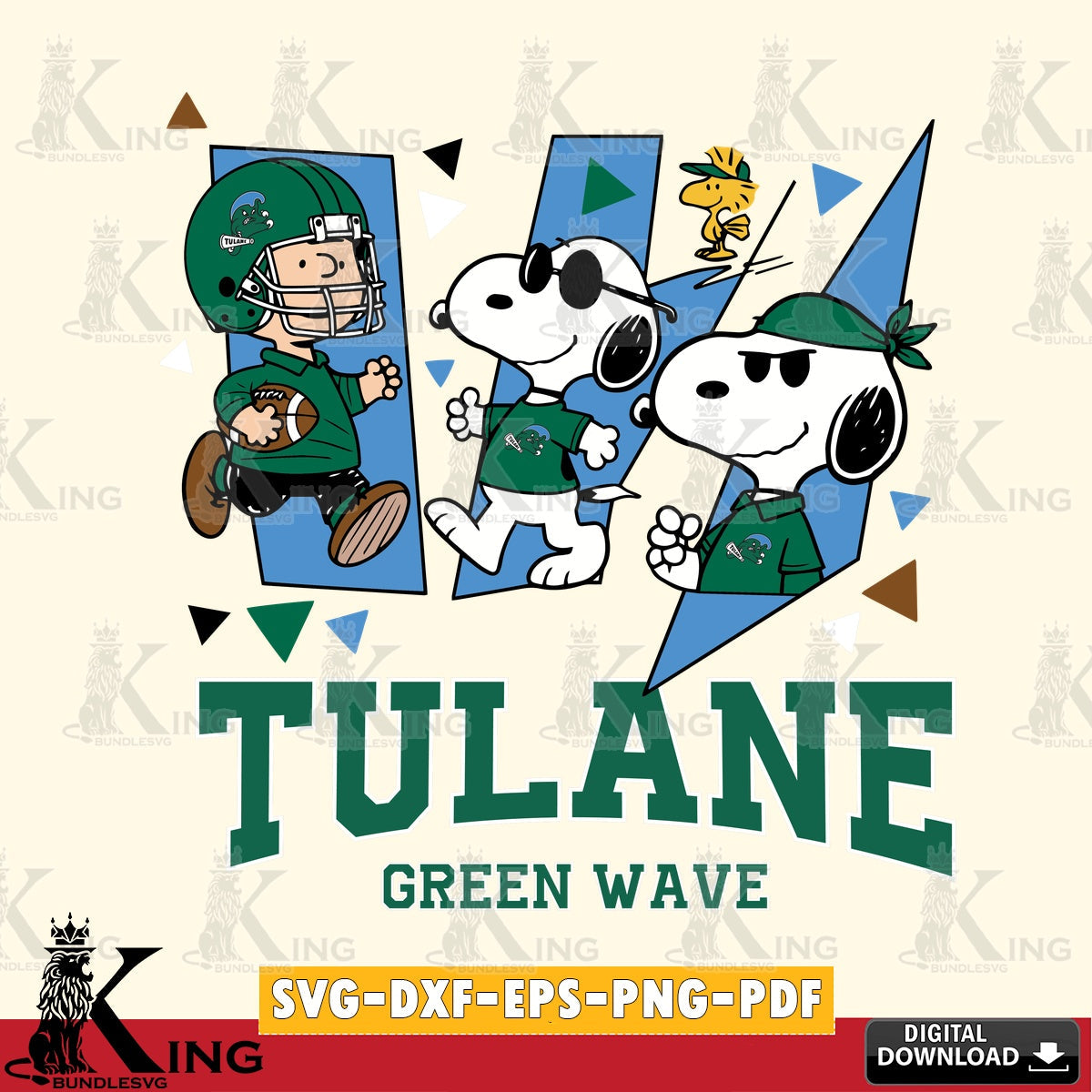 Tulane Green Wave Peanuts Joe Cool SVG, Cricut, Cut file , Digital Download , Instant Download, Peanuts svg, NCAA svg, Football svg, Sport svg