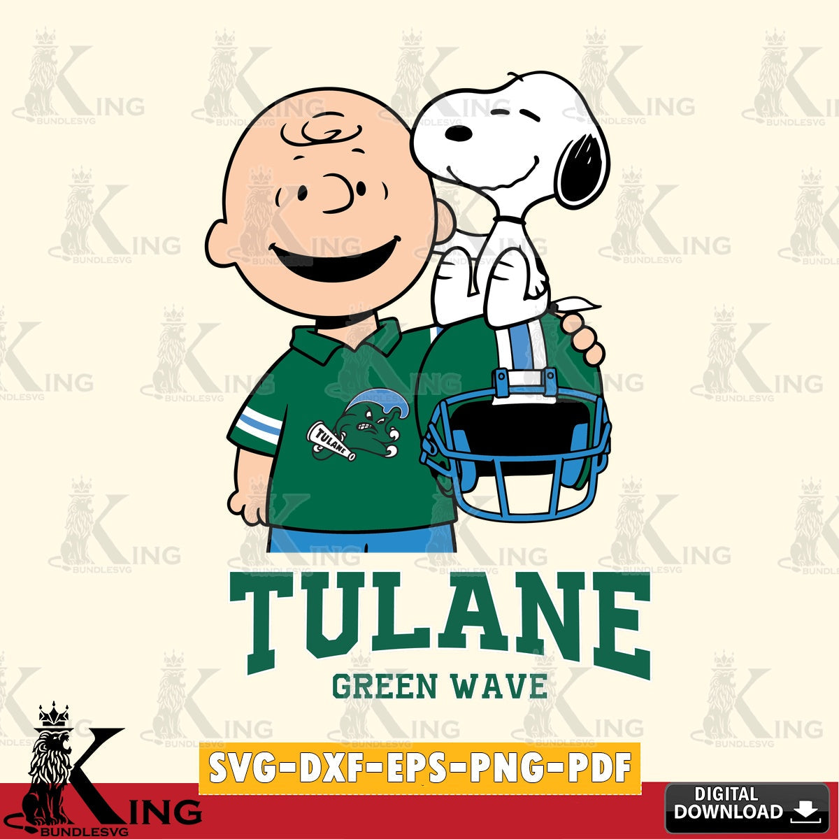 Tulane Green Wave Snoopy On Helmet SVG, Cricut, Cut file , Digital Download , Instant Download, Peanuts svg, NCAA svg, Football svg, Sport svg