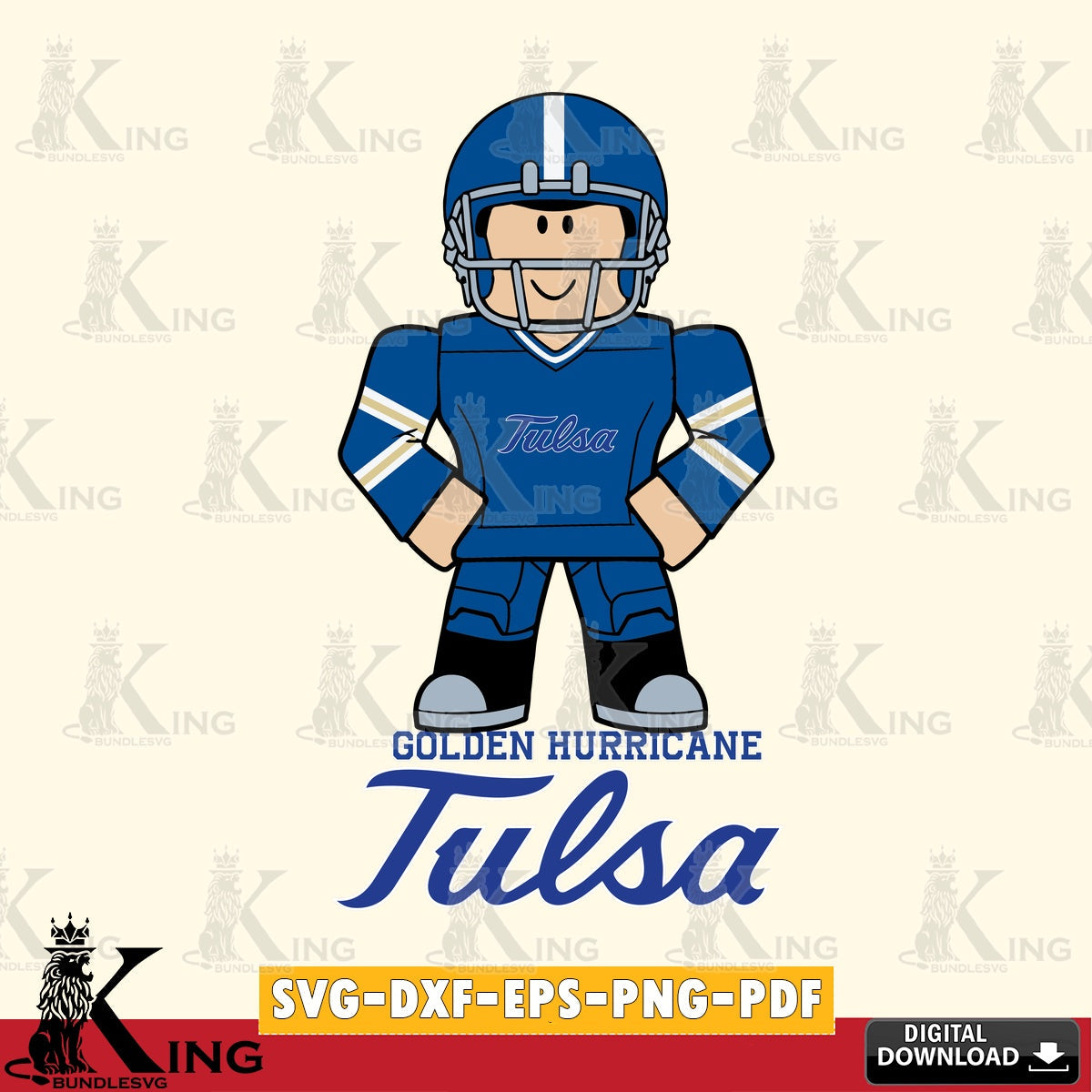 Tulsa Golden Hurricane Roblox Cool Football SVG file , NCAA Cricut, File cut , Digital Download , PDF File