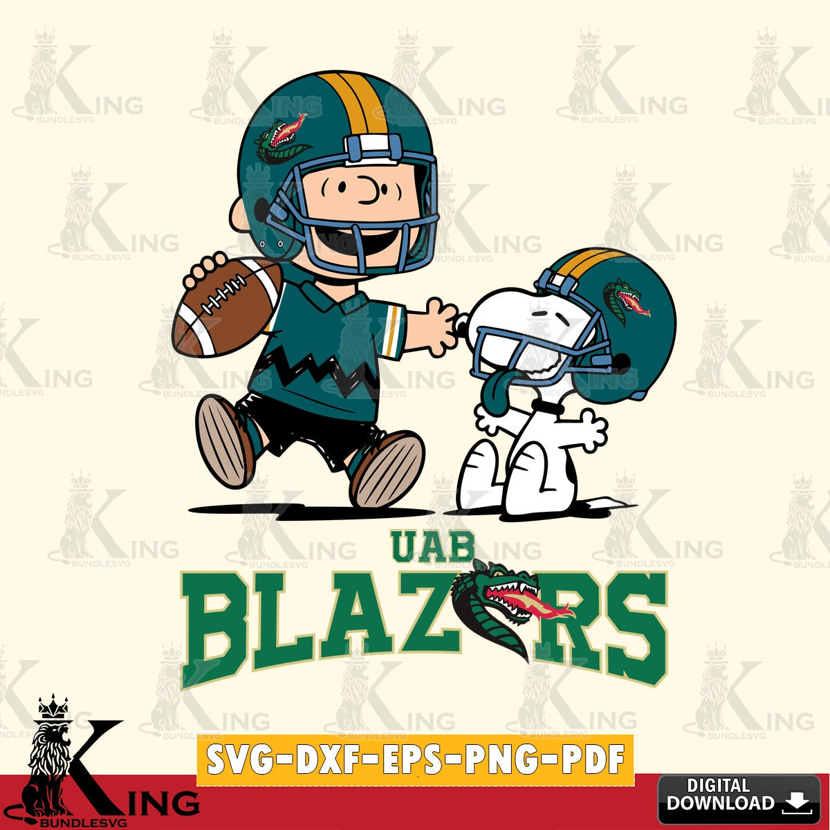 UAB Blazers Snoopy and Peanut Fun SVG, Cricut, Cut file , Digital Download , Instant Download, Peanuts svg, NCAA svg, Football svg, Sport svg