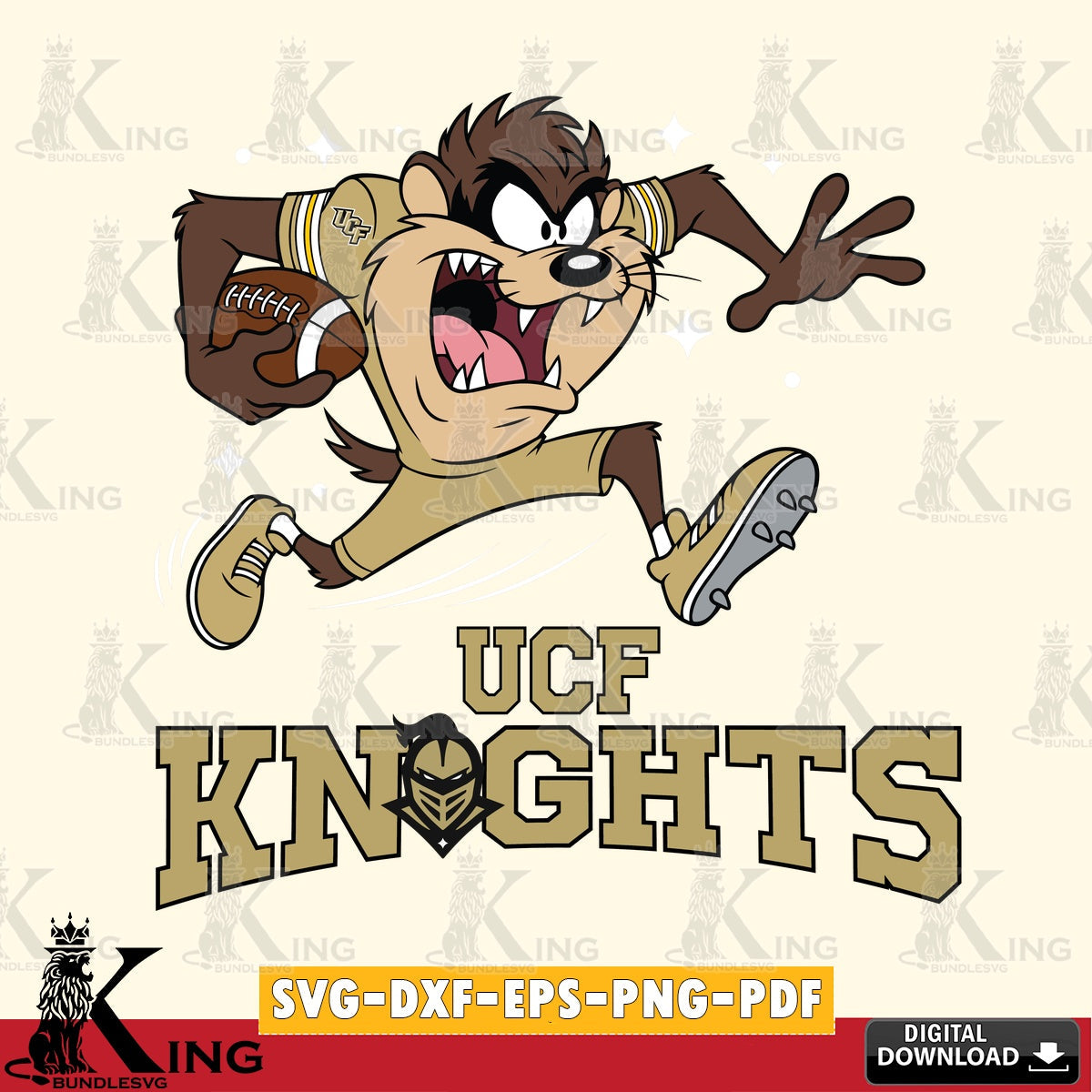 UCF Knights Angry Taz Football SVG file, Cut file , Digital Download , Instant Download, Taz svg, NCAA svg
