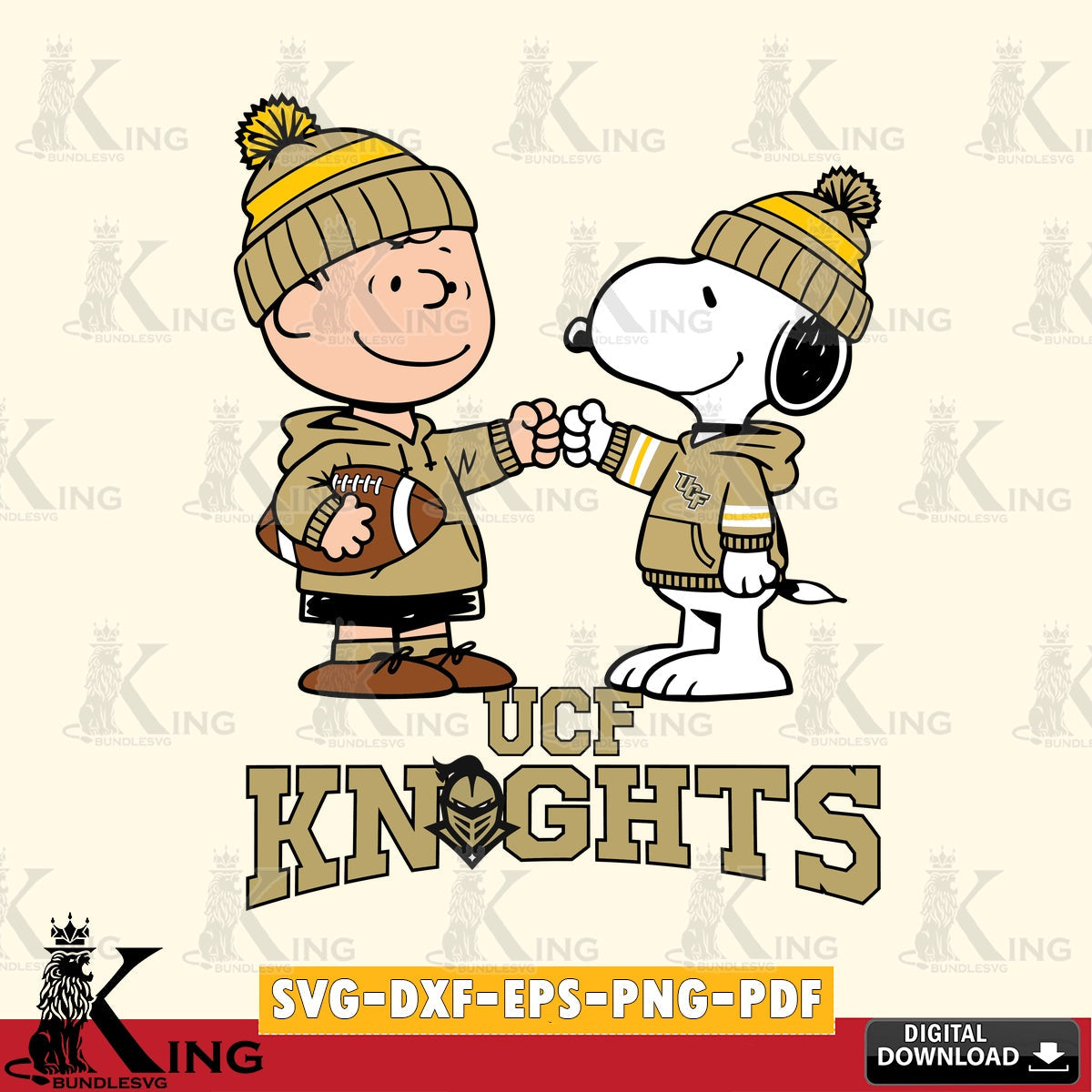 UCF Knights CharlieBrown Football Fist Bump SVG, Cricut, Cut file , Digital Download , Instant Download, Peanuts svg, NCAA svg, Football svg, Sport svg