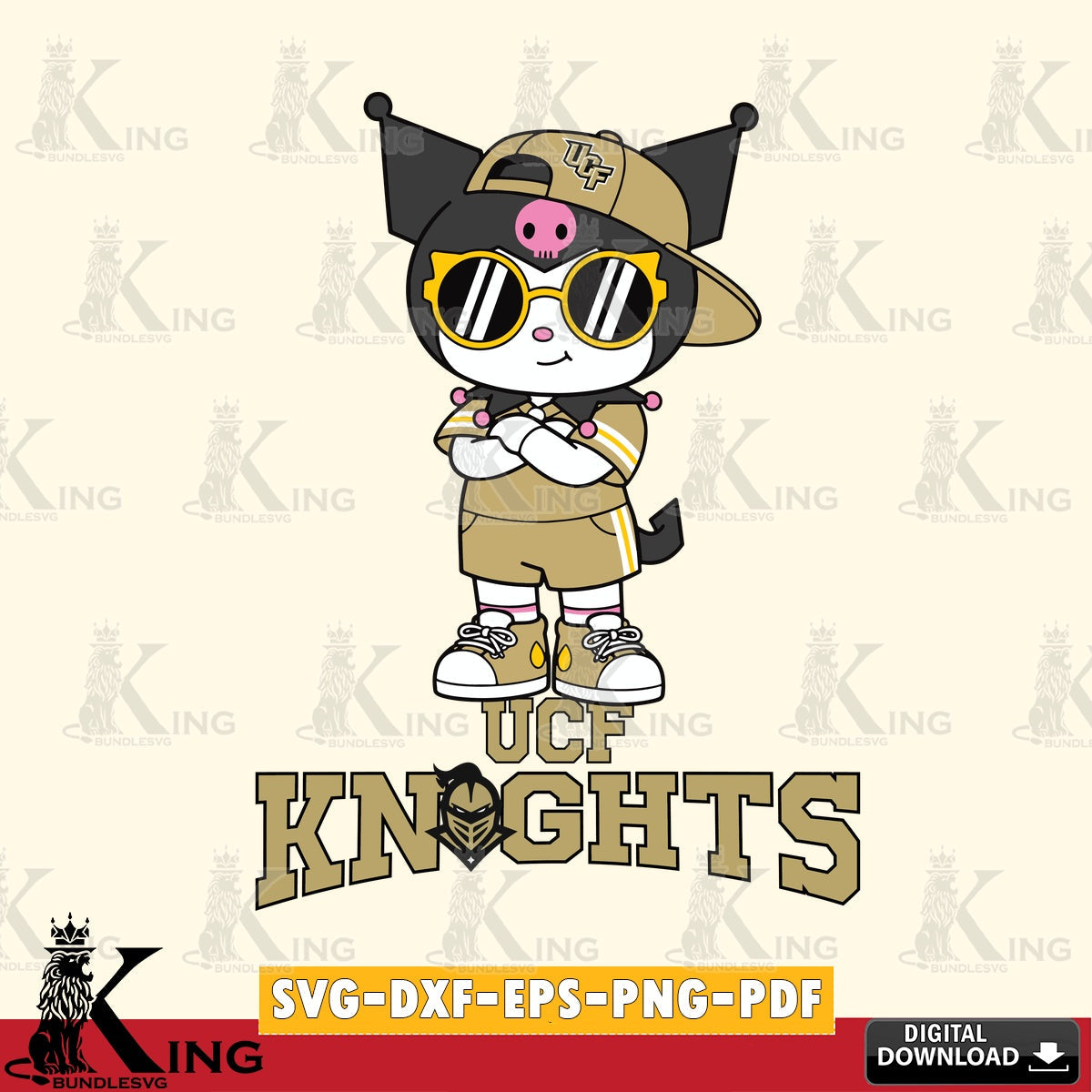 UCF Knights Kuromi Football Jersey SVG file, Cricut, Cut file , Digital Download , Instant Download, Sanrio svg, Clipart