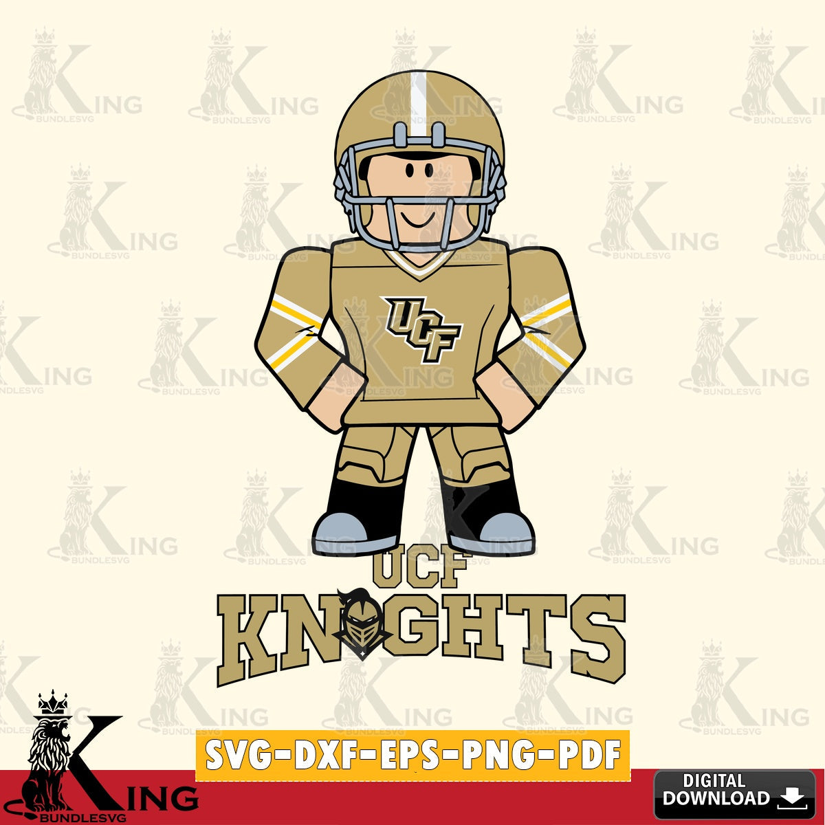 UCF Knights Roblox Cool Football SVG file , NCAA Cricut, File cut , Digital Download , PDF File
