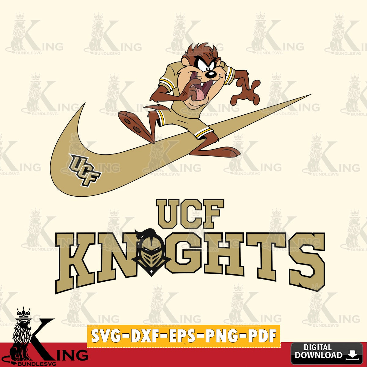 UCF Knights Taz Football Nike SVG file, Cut file , Digital Download , Instant Download, Taz svg, NCAA svg