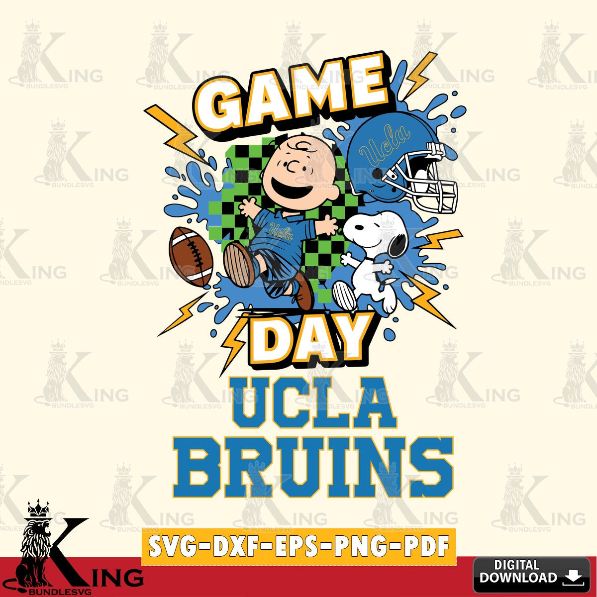 UCLA Bruins Game Day Peanuts SVG, Cricut, Cut file , Digital Download , Instant Download, Peanuts svg, NCAA svg, Football svg, Sport svg