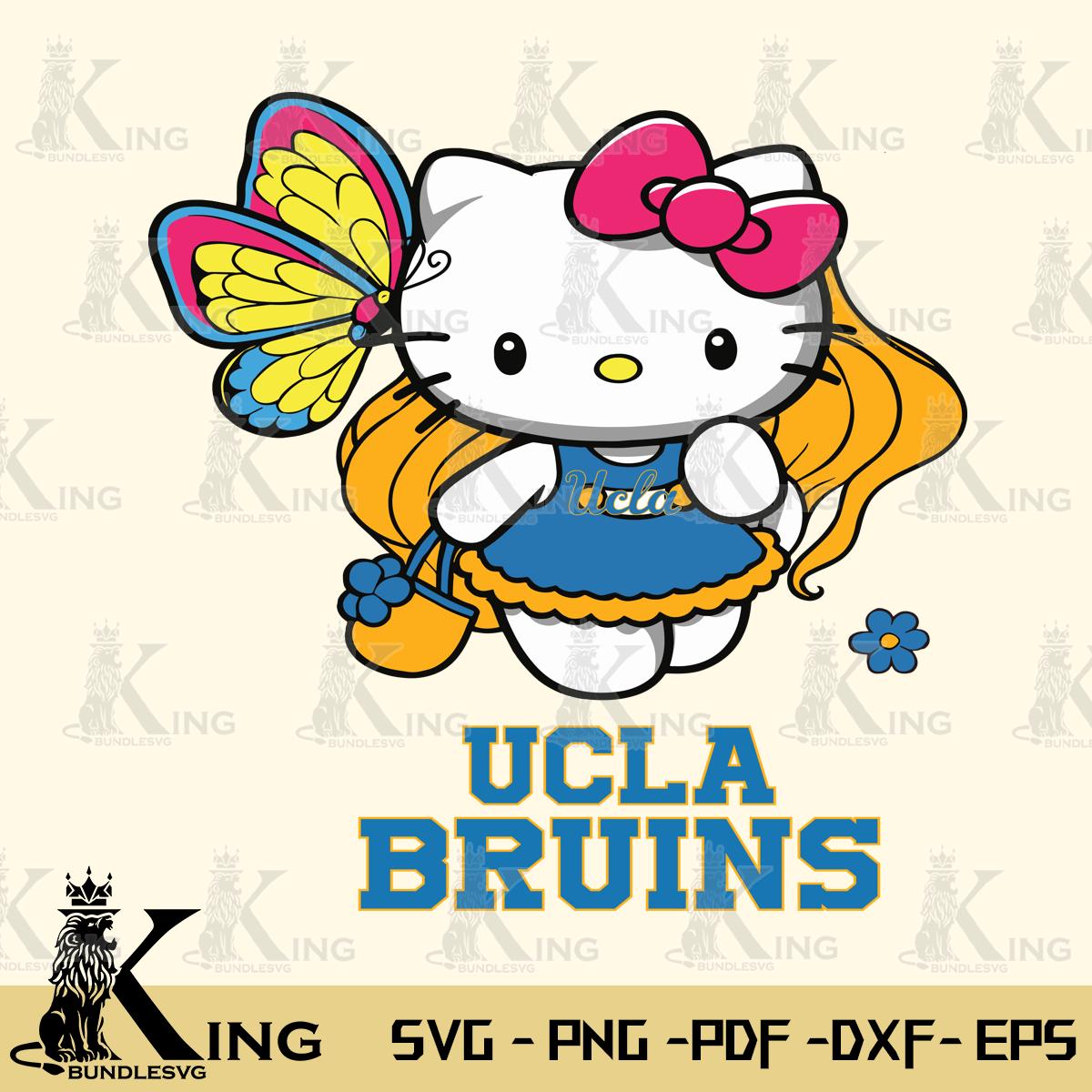 UCLA Bruins Kitty Cartoon Svg Eps Dxf Png File, Digital Download