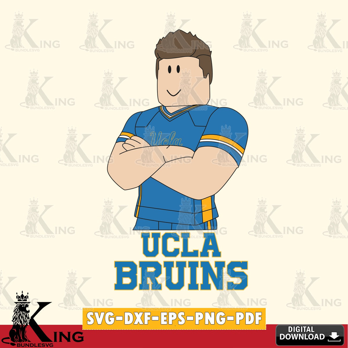 UCLA Bruins Roblox Football SVG file , NCAA Cricut, File cut , Digital Download , PDF File