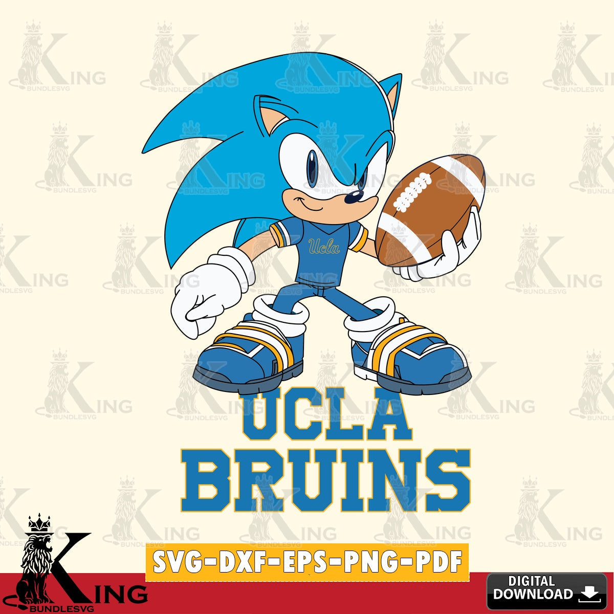 UCLA Bruins Sonic Rugby SVG file, Vector , Digital Download , PDF File , Instant Download