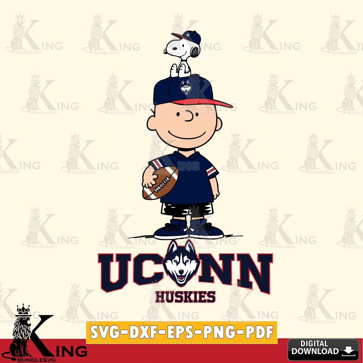 UConn Huskies Peanuts Football Rugby SVG, Cricut, Cut file , Digital Download , Instant Download, Peanuts svg, NCAA svg, Football svg, Sport svg