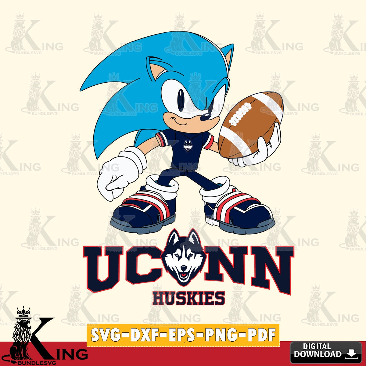 UConn Huskies Sonic Rugby SVG file, Vector , Digital Download , PDF File , Instant Download