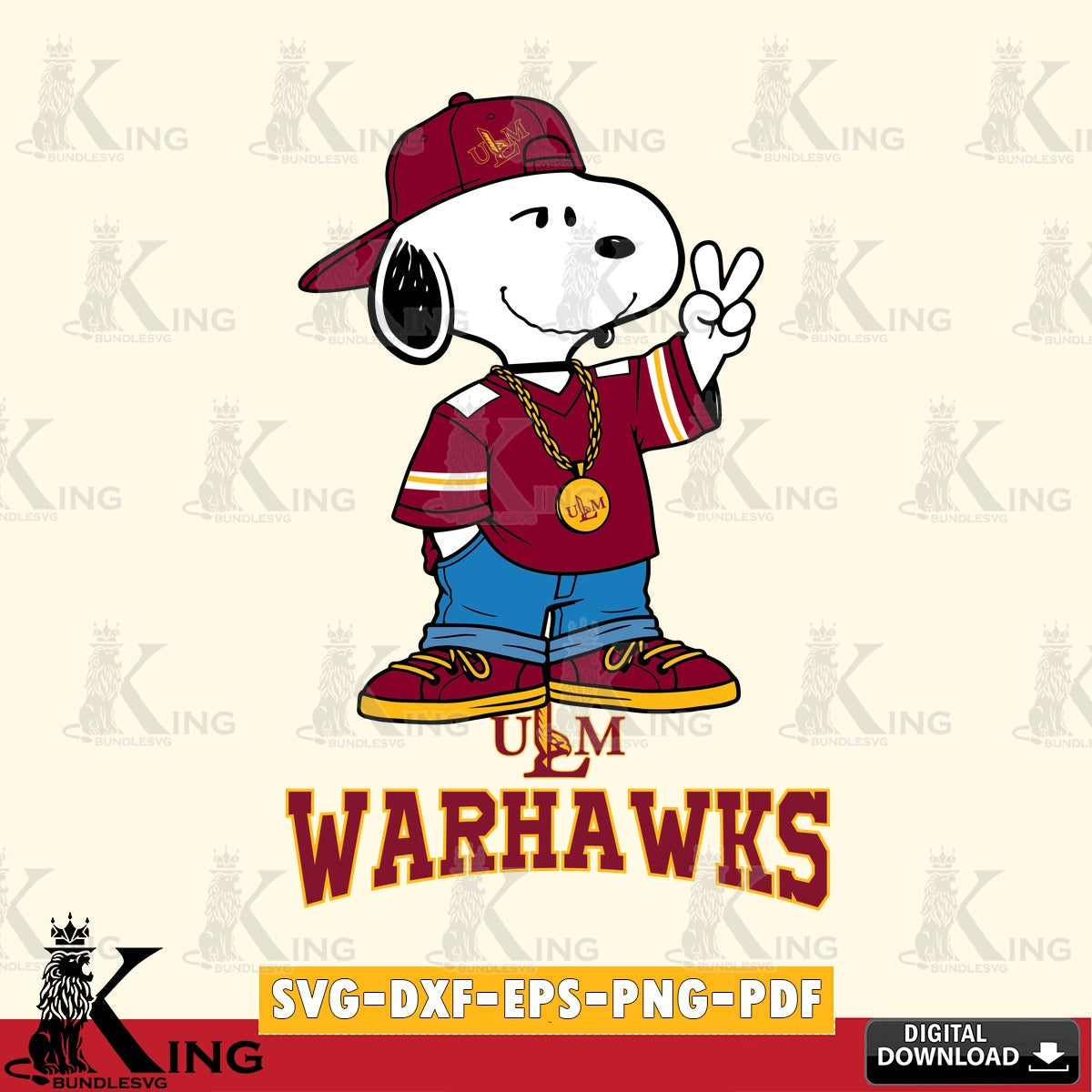 UL Monroe Warhawks Snoopy Say hi SVG, Cricut, Cut file , Digital Download , Instant Download, Peanuts svg, NCAA svg, Football svg, Sport svg