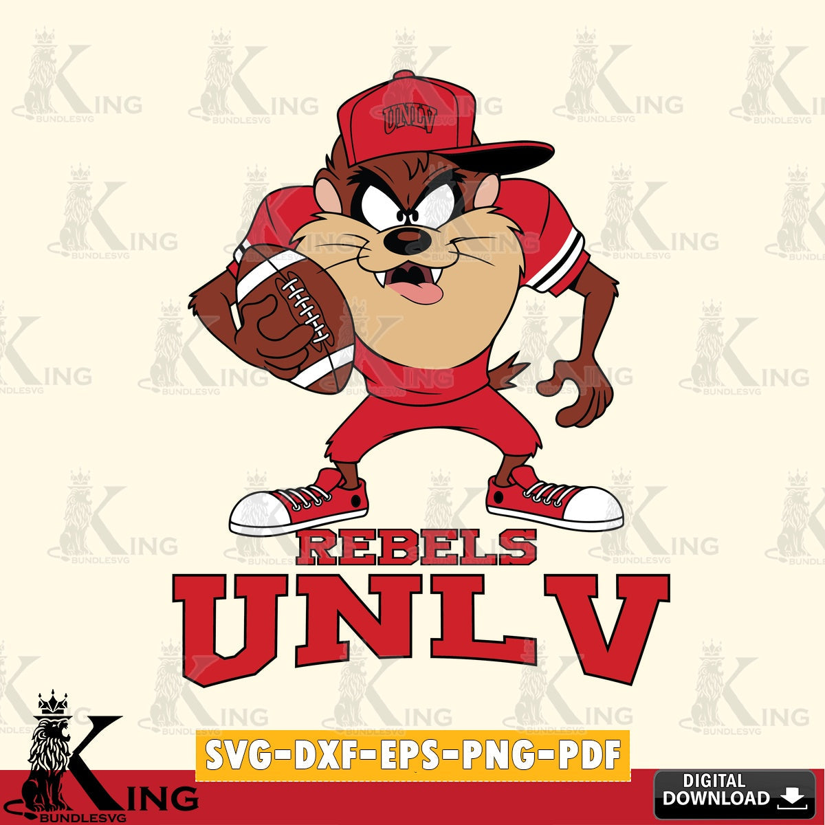UNLV Rebels Đồng phục bóng đá Taz SVG file, Cut file , Digital Download , Instant Download, Taz svg, NCAA svg