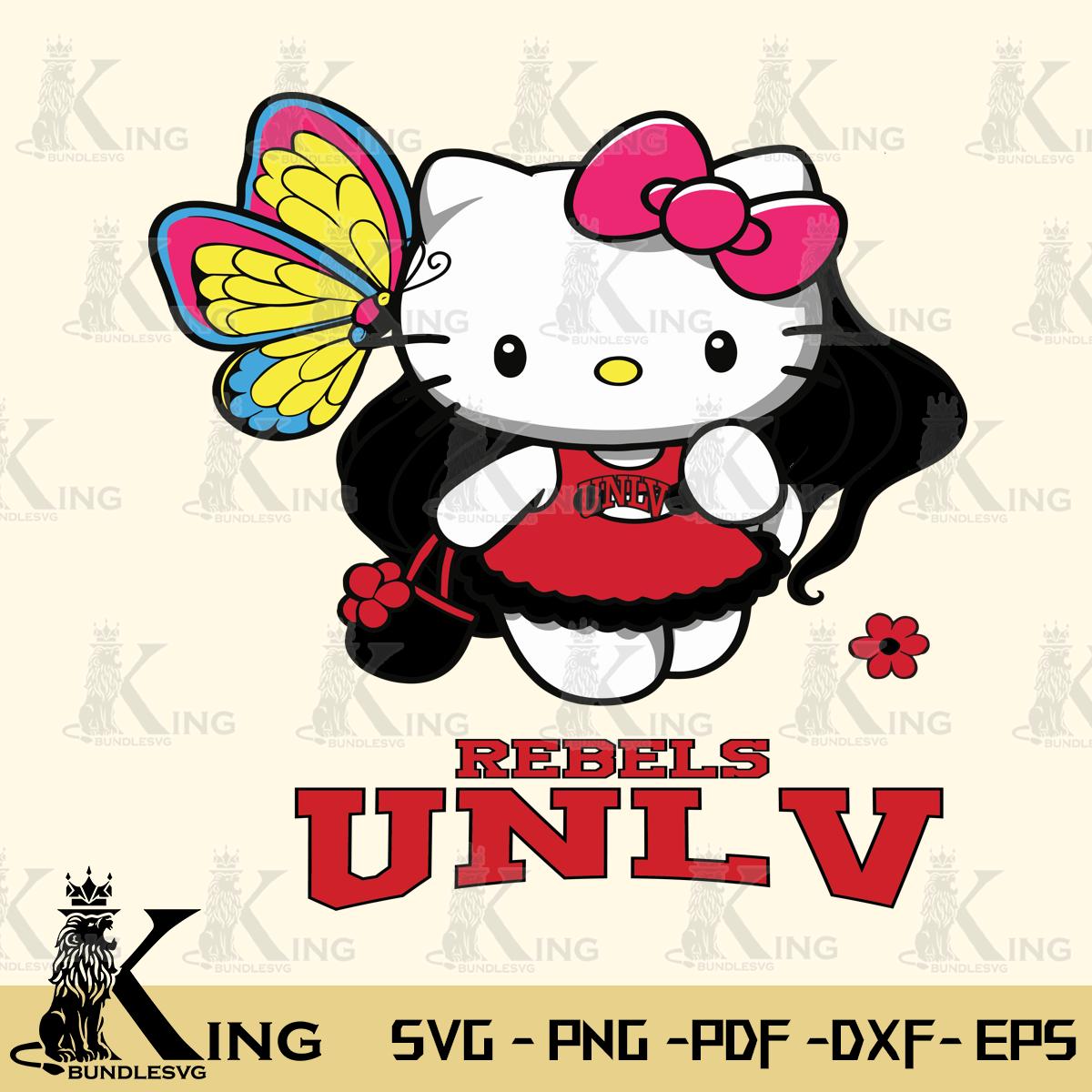 UNLV Rebels Kitty Cartoon Svg Eps Dxf Png File, Digital Download