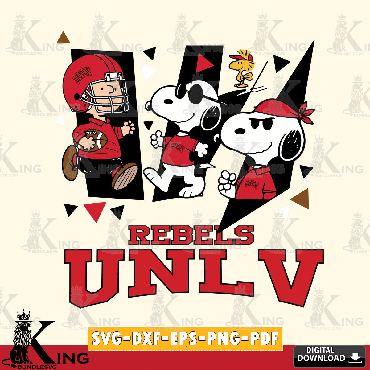 UNLV Rebels Peanuts Joe Cool SVG, Cricut, Cut file , Digital Download , Instant Download, Peanuts svg, NCAA svg, Football svg, Sport svg