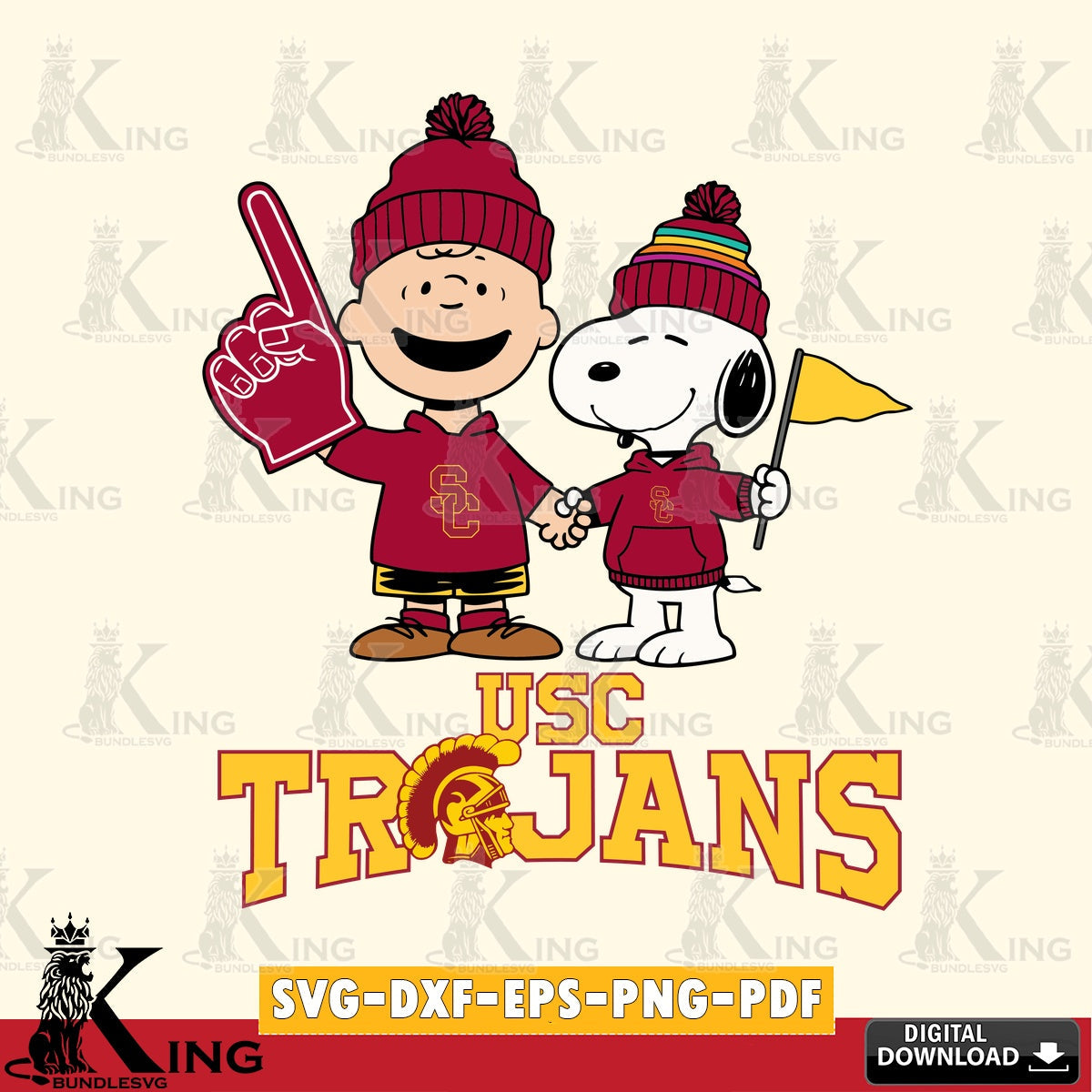 USC Trojans Peanuts Fan Gear SVG, Cricut, Cut file , Digital Download , Instant Download, Peanuts svg, NCAA svg, Football svg, Sport svg