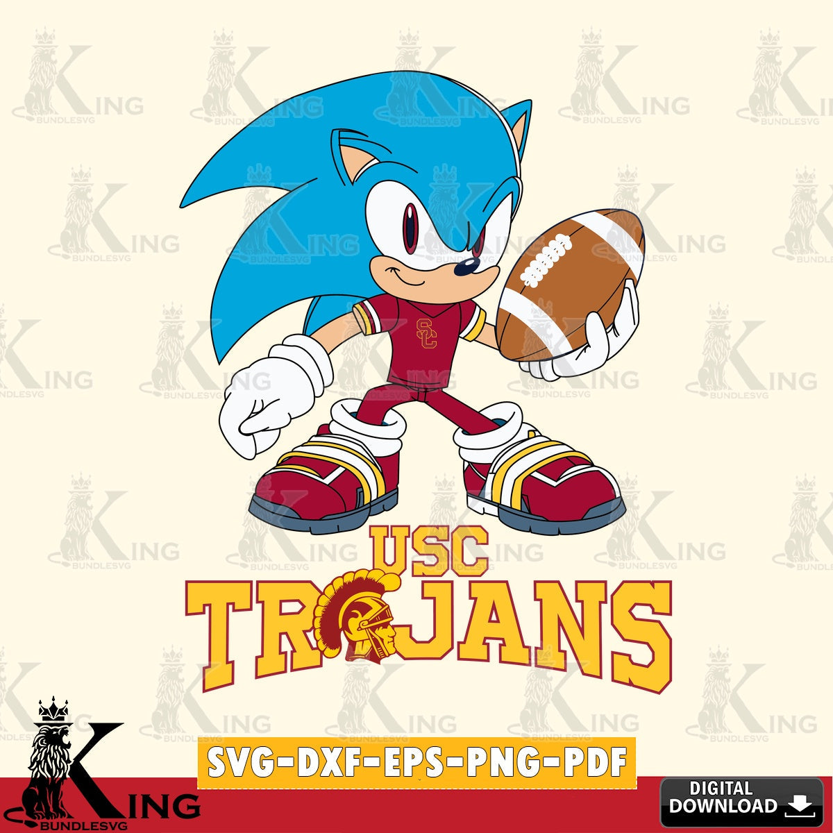USC Trojans Sonic Rugby SVG file, Vector , Digital Download , PDF File , Instant Download