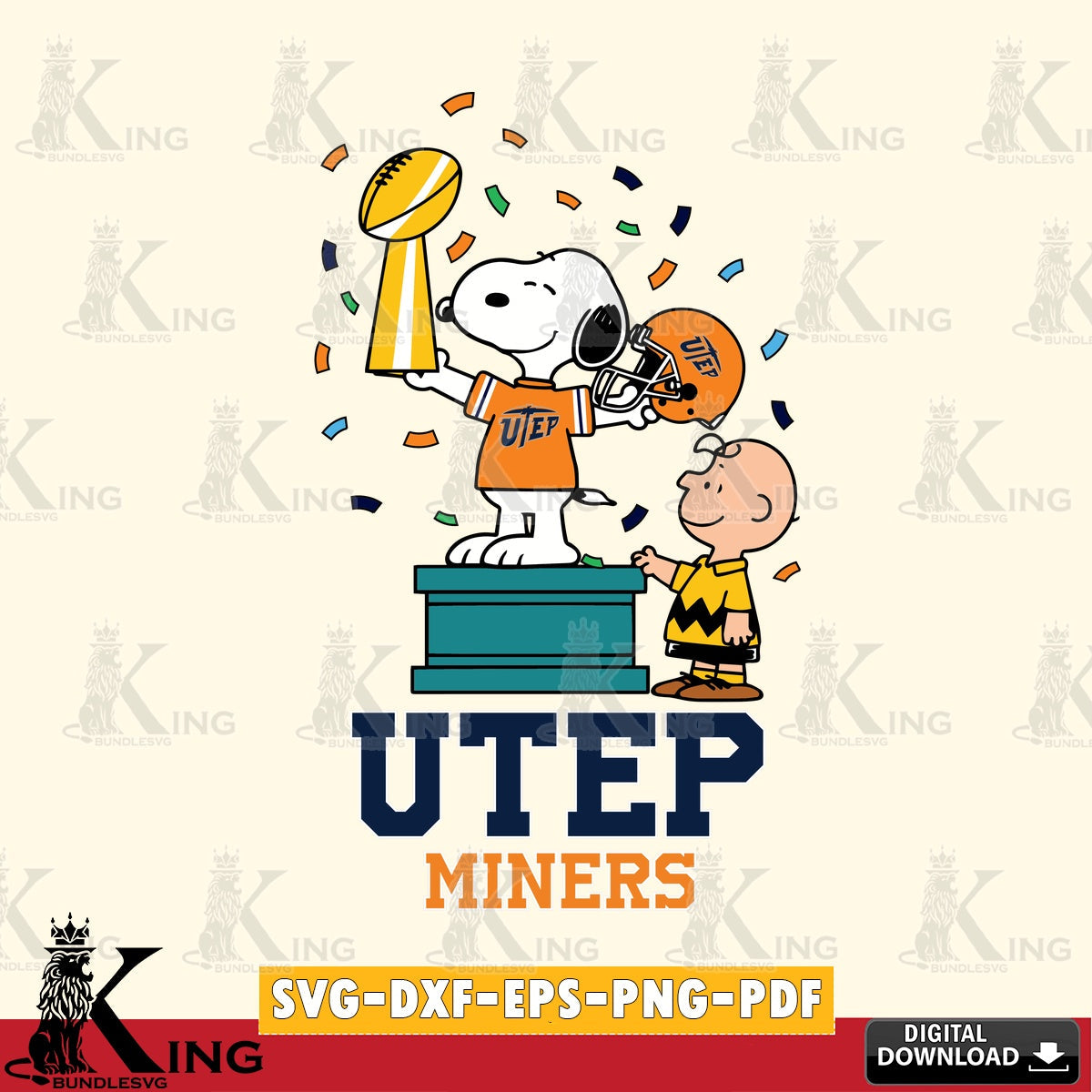 UTEP Miners Peanuts Winner SVG, Cricut, Cut file , Digital Download , Instant Download, Peanuts svg, NCAA svg, Football svg, Sport svg