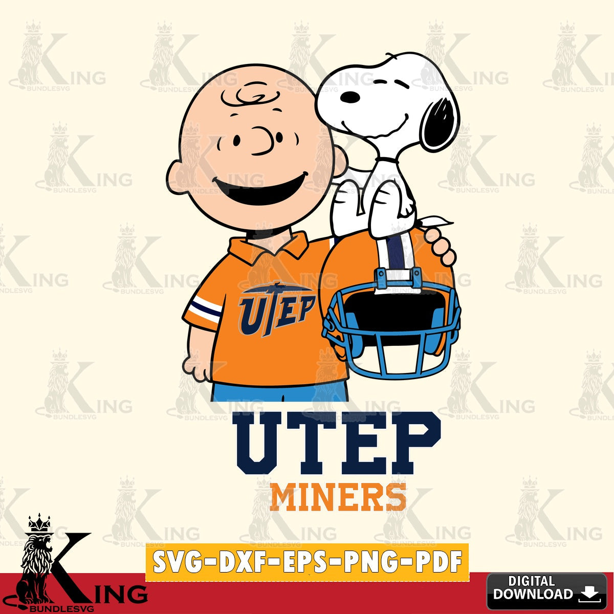 UTEP Miners Snoopy On Helmet SVG, Cricut, Cut file , Digital Download , Instant Download, Peanuts svg, NCAA svg, Football svg, Sport svg