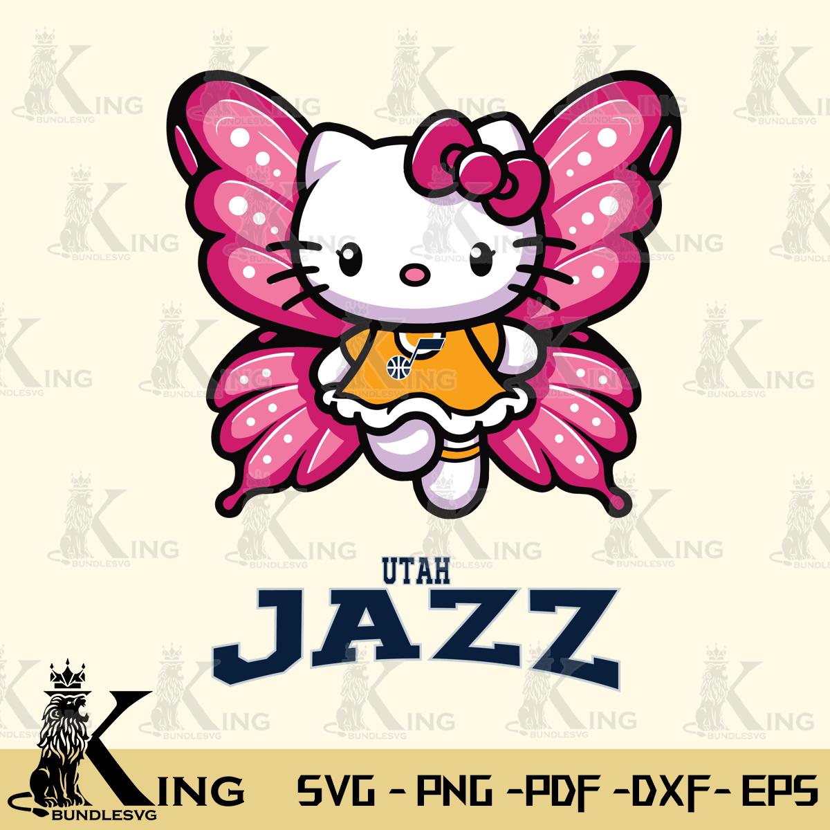 Utah Jazz Hello Kitty Dreamscape Svg Eps Dxf Png File, Digital Download