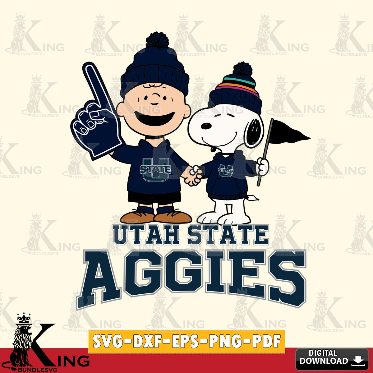 Utah State Aggies Peanuts Fan Gear SVG, Cricut, Cut file , Digital Download , Instant Download, Peanuts svg, NCAA svg, Football svg, Sport svg
