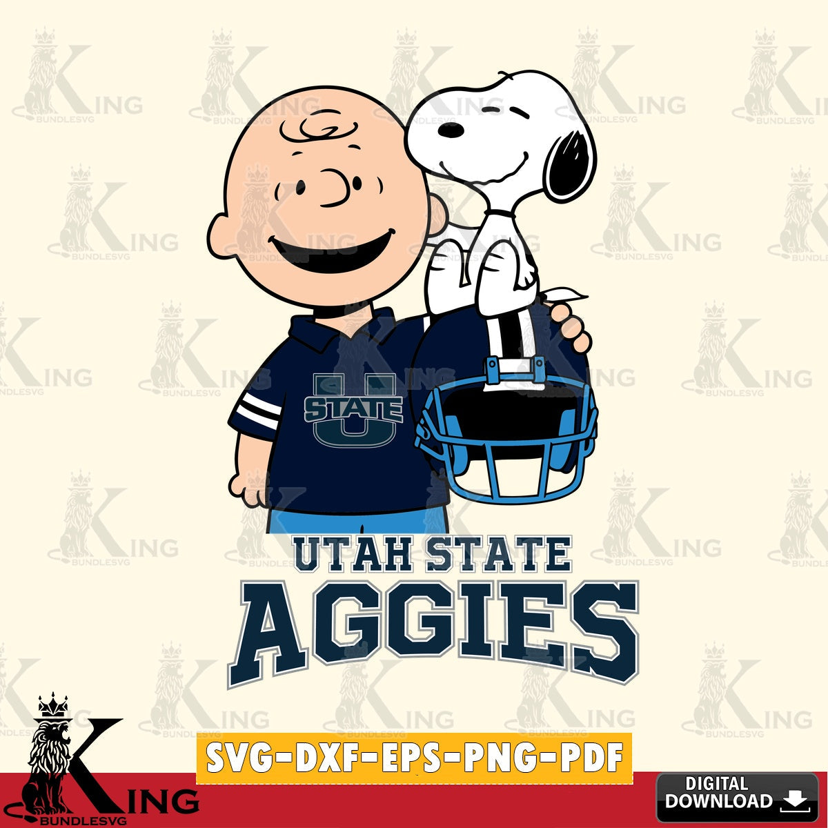 Utah State Aggies Snoopy On Helmet SVG, Cricut, Cut file , Digital Download , Instant Download, Peanuts svg, NCAA svg, Football svg, Sport svg