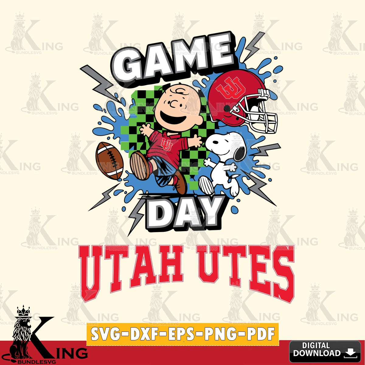 Utah Utes Game Day Peanuts SVG, Cricut, Cut file , Digital Download , Instant Download, Peanuts svg, NCAA svg, Football svg, Sport svg