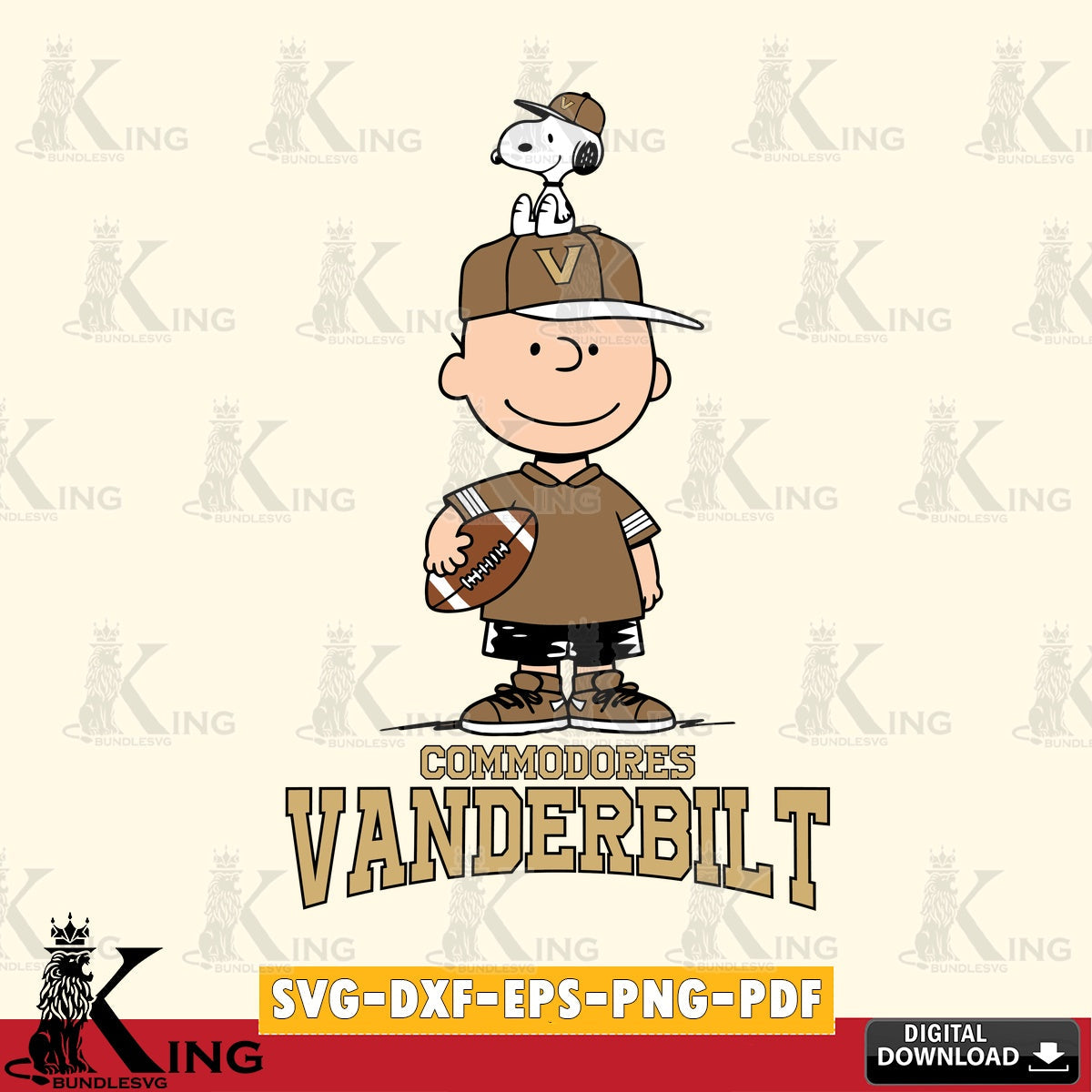 Vanderbilt Commodores Peanuts Football Rugby SVG, Cricut, Cut file , Digital Download , Instant Download, Peanuts svg, NCAA svg, Football svg, Sport svg