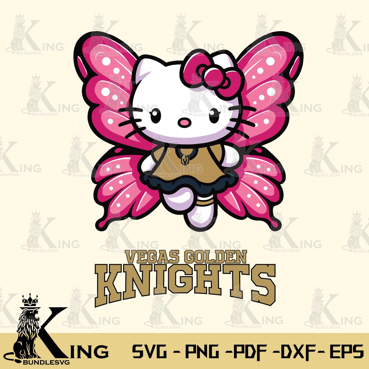 Vegas Golden Knights Hello Kitty Dreamscape Svg Eps Dxf Png File, Digital Download