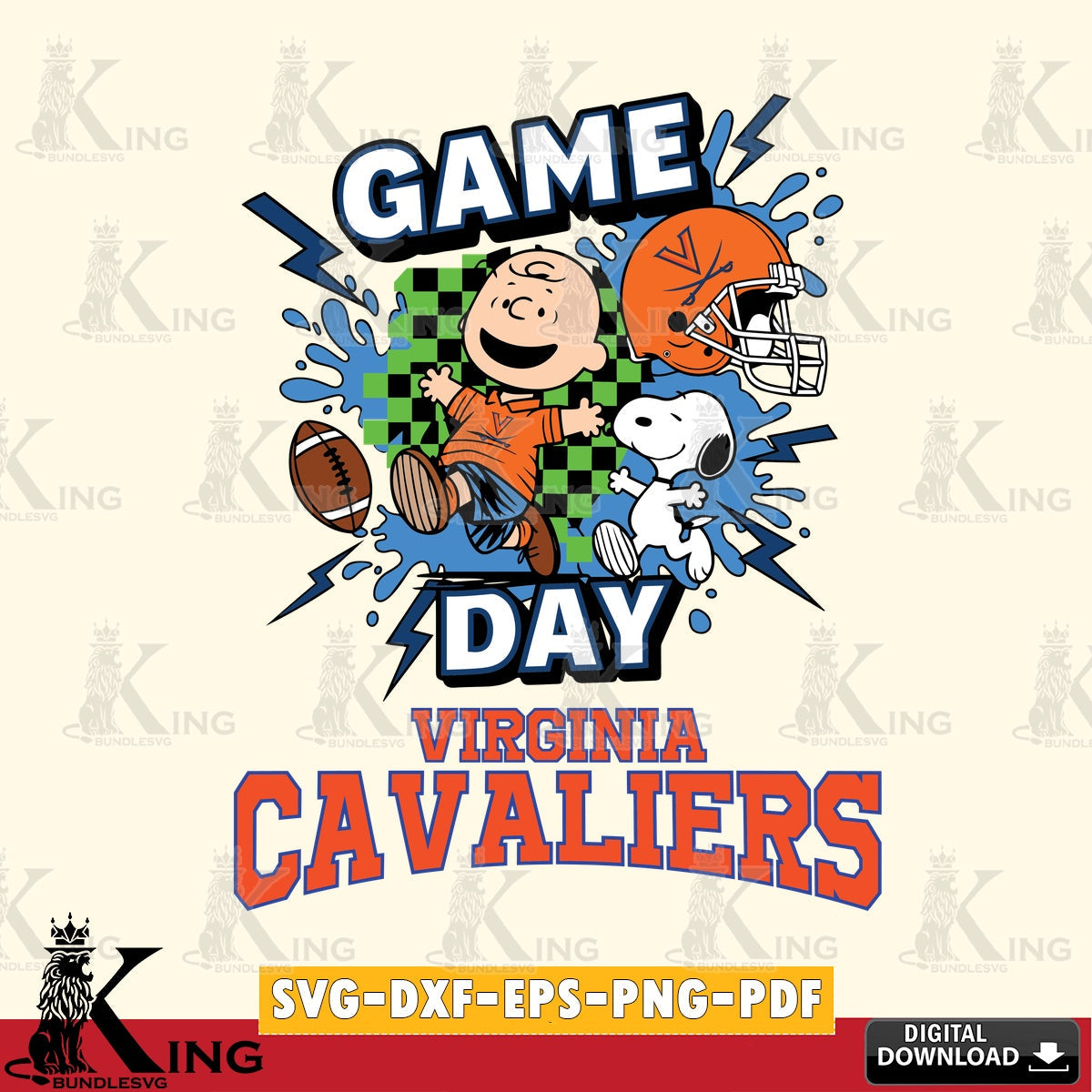 Virginia Cavaliers Game Day Peanuts SVG, Cricut, Cut file , Digital Download , Instant Download, Peanuts svg, NCAA svg, Football svg, Sport svg