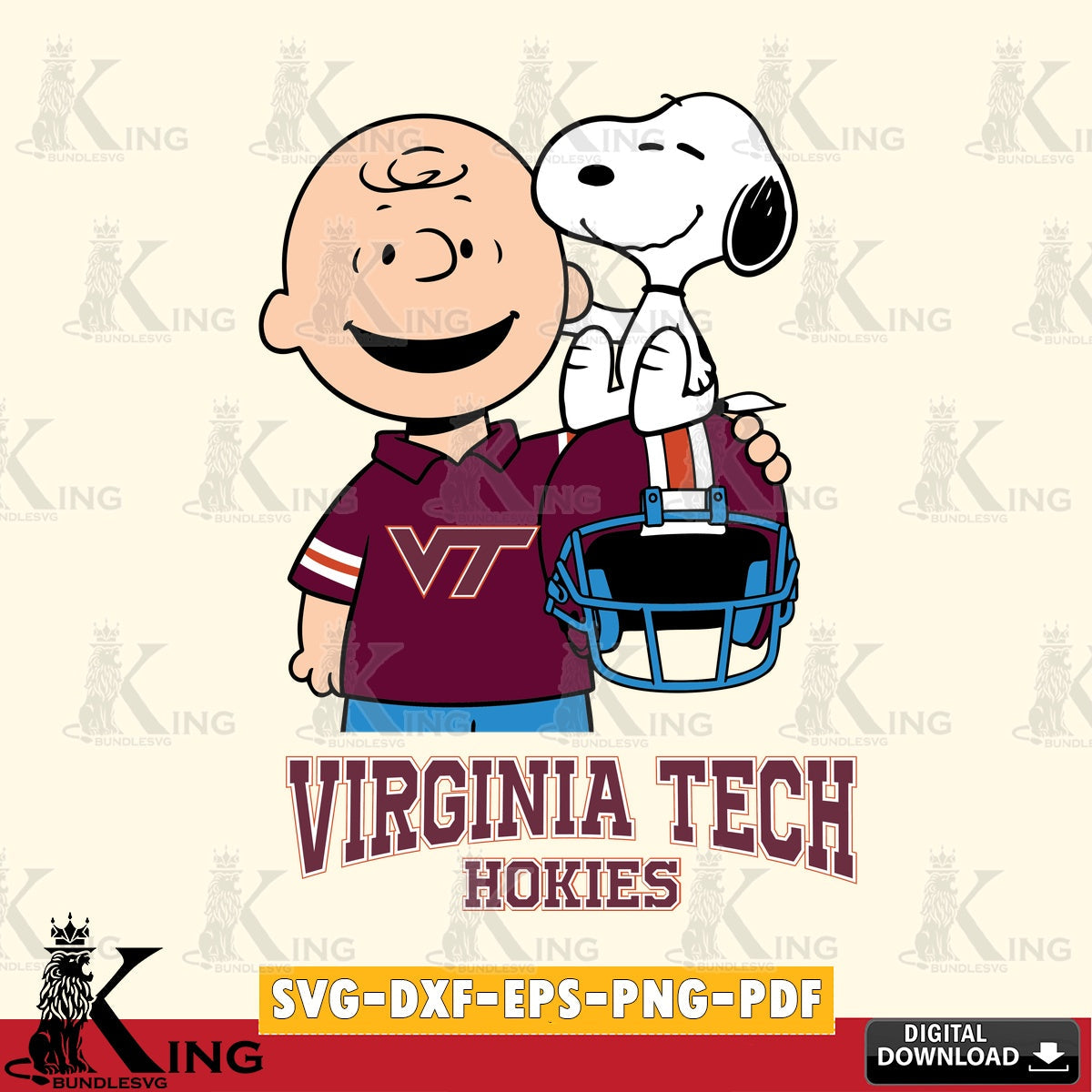 Virginia Tech Hokies Snoopy On Helmet SVG, Cricut, Cut file , Digital Download , Instant Download, Peanuts svg, NCAA svg, Football svg, Sport svg