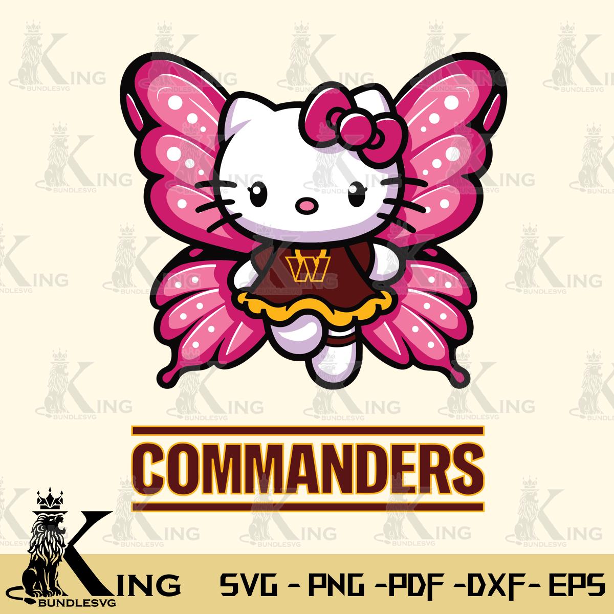 Washington Football Team Hello Kitty Dreamscape Svg Eps Dxf Png File, Digital Download