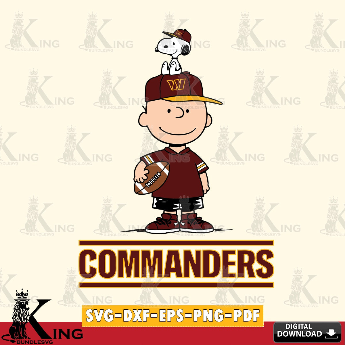 Washington Football Team Peanuts Football Rugby Cricut file , Cut file , Digital Download , PDF File , Instant Download