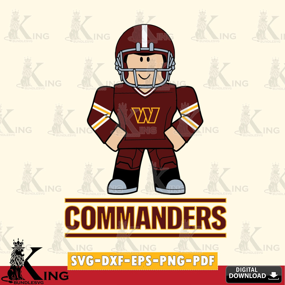 Washington Football Team Roblox Cool Football SVG file , Cricut, NFL File cut , Digital Download , PDF File