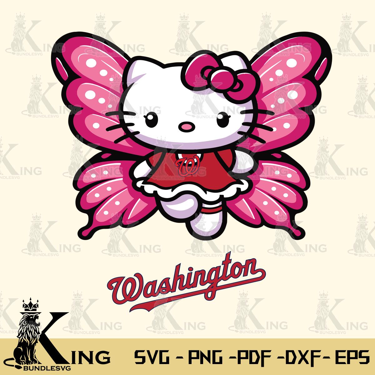 Washington Nationals Hello Kitty Dreamscape Svg Eps Dxf Png File, Digital Download