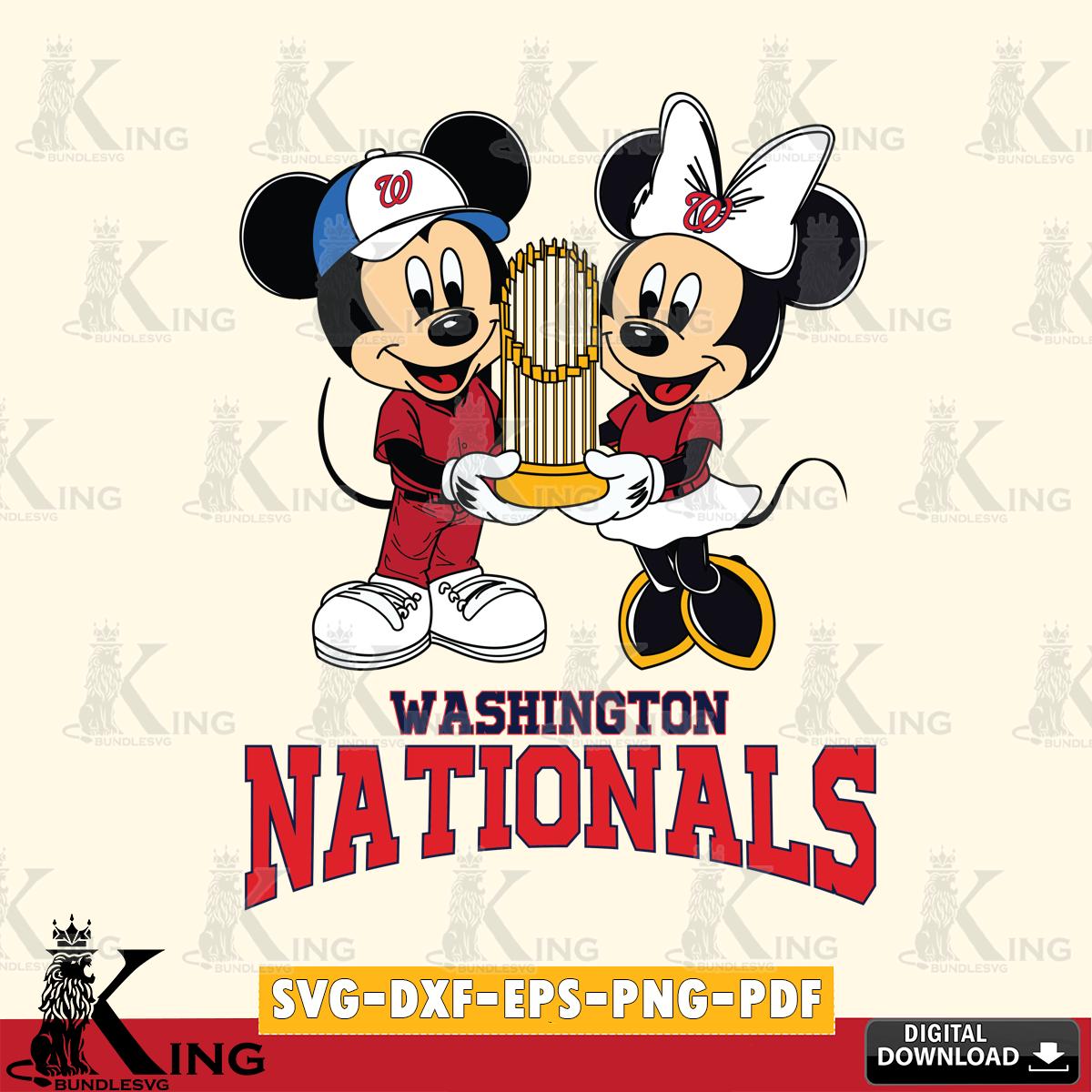 Washington Nationals Mickey Minnie Mouse Champions SVG File, MLB for Cricut, Silhouette, Digital Download , file cut