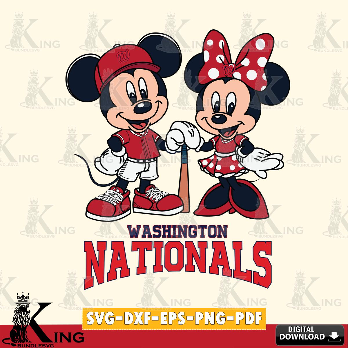 Washington Nationals Mickey Minnie Mouse Sport SVG File, MLB for Cricut, Silhouette, Digital Download , file cut