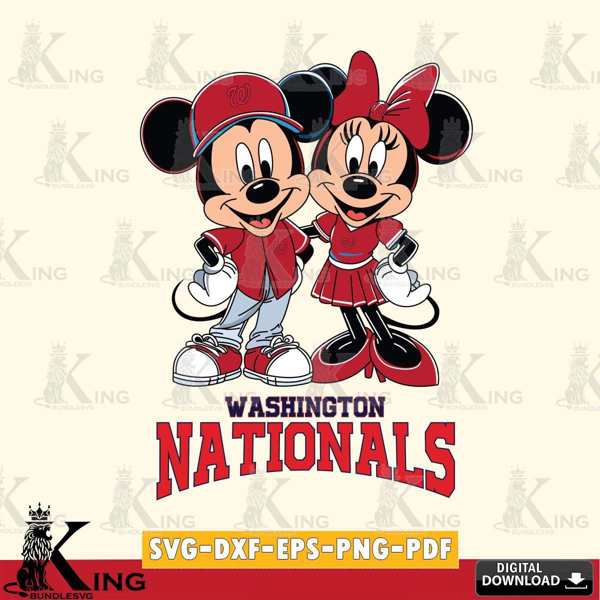 Washington Nationals Mickey Minnie Mouse smile SVG File, MLB for Cricut, Silhouette, Digital Download , file cut