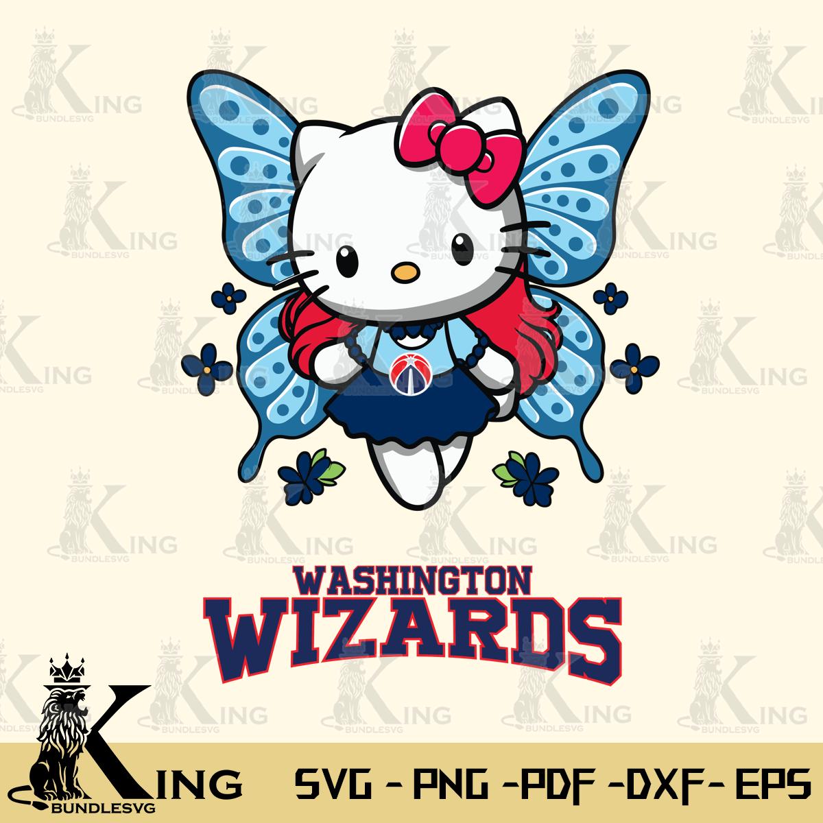 Washington Wizards Butterfly Kitty Charm Svg Eps Dxf Png File, Digital Download