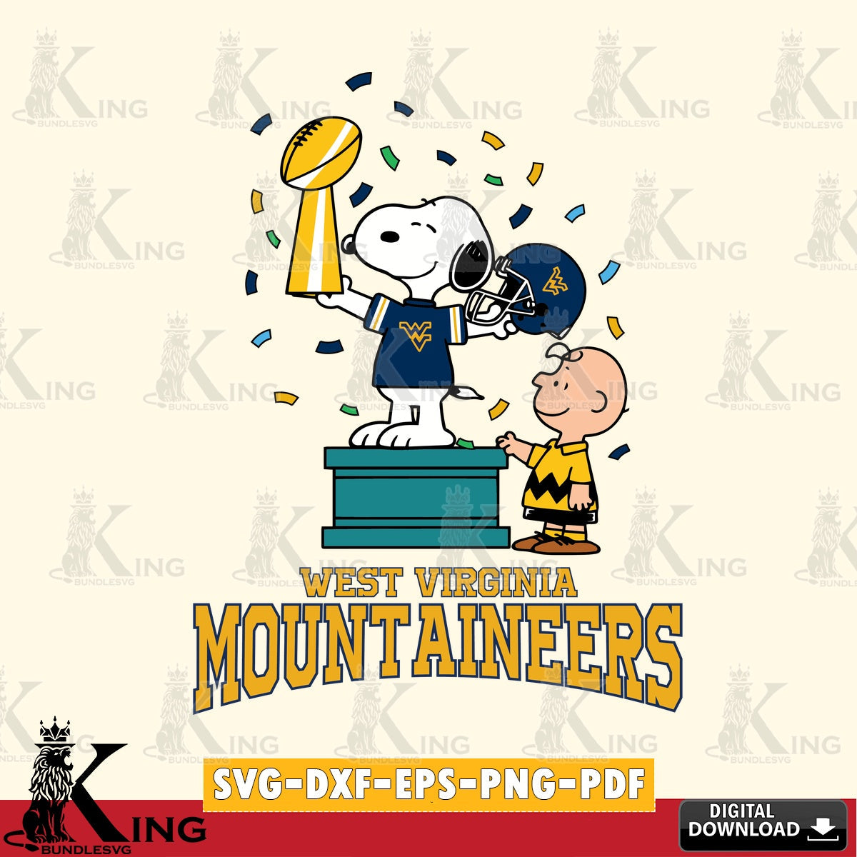 West Virginia Mountaineers Peanuts Winner SVG, Cricut, Cut file , Digital Download , Instant Download, Peanuts svg, NCAA svg, Football svg, Sport svg