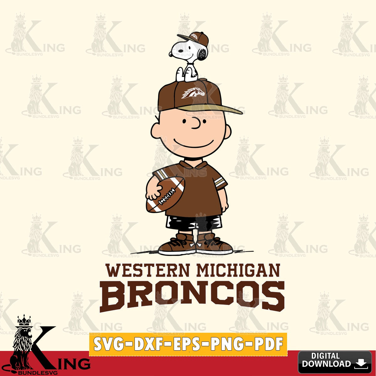 Western Michigan Broncos Peanuts Football Rugby SVG, Cricut, Cut file , Digital Download , Instant Download, Peanuts svg, NCAA svg, Football svg, Sport svg