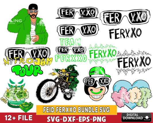 feid ferxxo bundle svg, feid ferxxo SVG DXF EPS PNG , for Cricut, Silhouette, Digital download ,Instant Download