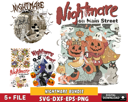 nightmare on main street svg bundle , cricut, for Cricut, Silhouette, Digital Download, Instant Download