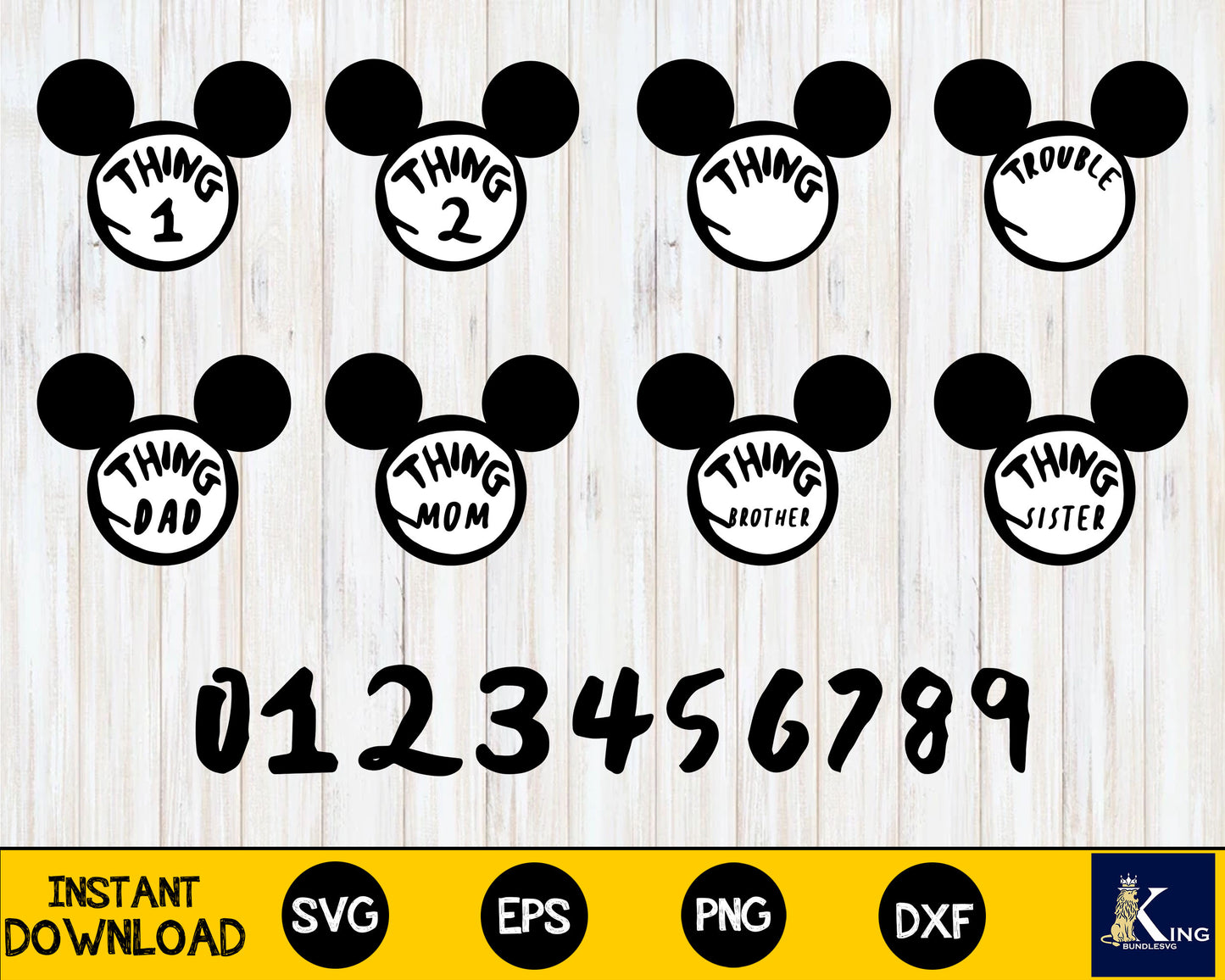 Dr seuss bundle svg, Mickey Thing Bundle svg , for Cricut, Silhouette, digital, file cut