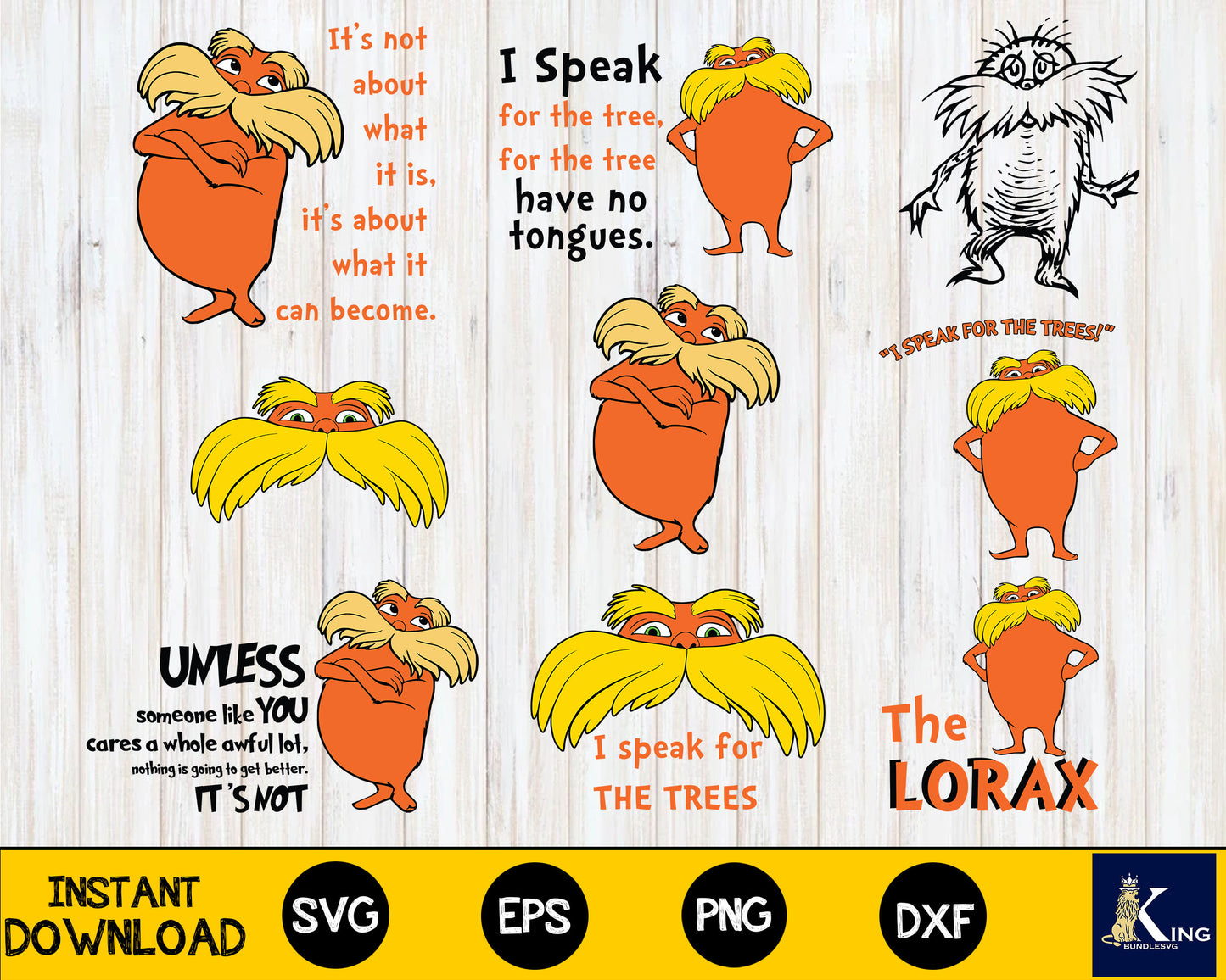 Lorax bundle svg,mega Lorax Bundle svg , for Cricut, Silhouette, digital, file cut