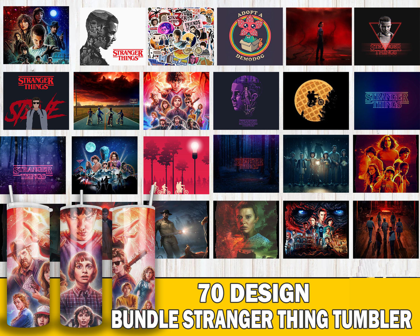 Stranger things bundle svg ,1000+ file Mega Bundle Stranger Things svg dxf eps png, for Cricut, Silhouette, digital, file cut